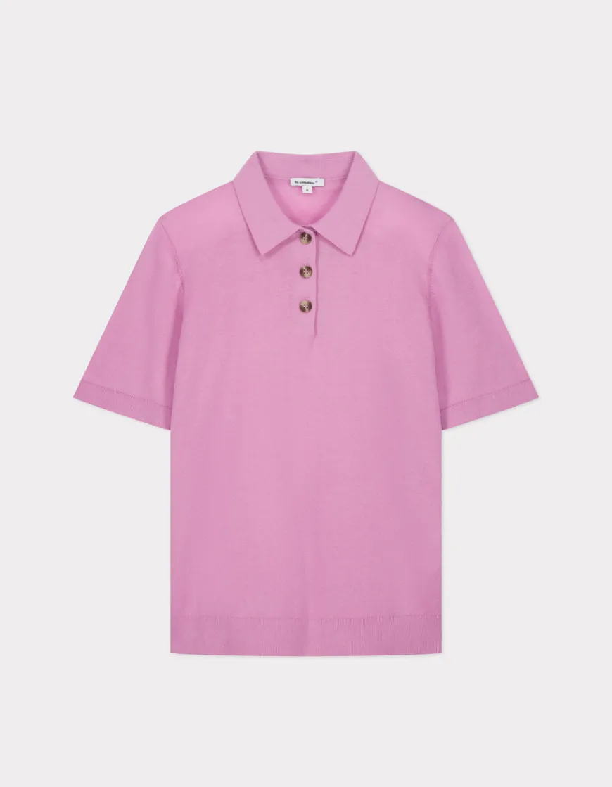 Celio Pull polo manches courtes en maille - rose^Femme Pulls