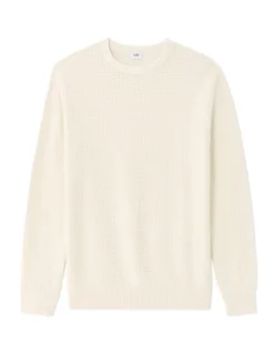 Celio Pull relax col rond 100% coton - écru^Homme Pulls