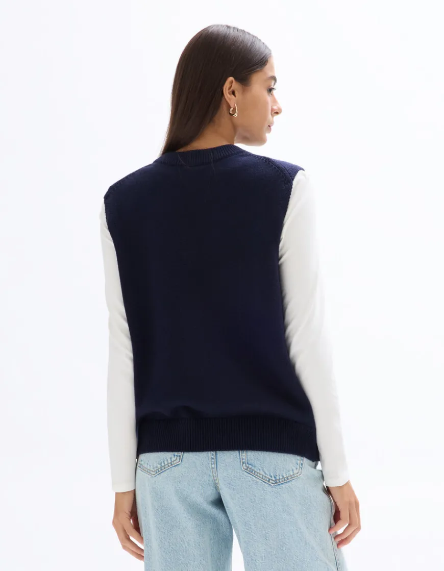 Celio Pull sans manches col rond-^Femme Pulls