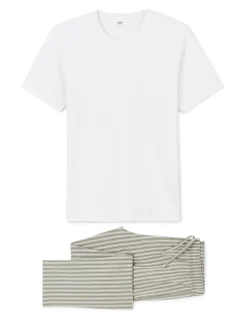 Celio Pyjama long 100% coton - vert^Homme Pyjamas