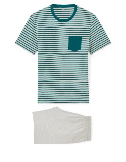 Celio Pyjama short en coton mélangé - vert^Homme Pyjamas