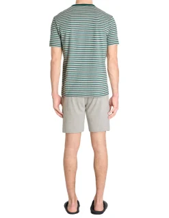 Celio Pyjama short en coton mélangé - vert^Homme Pyjamas