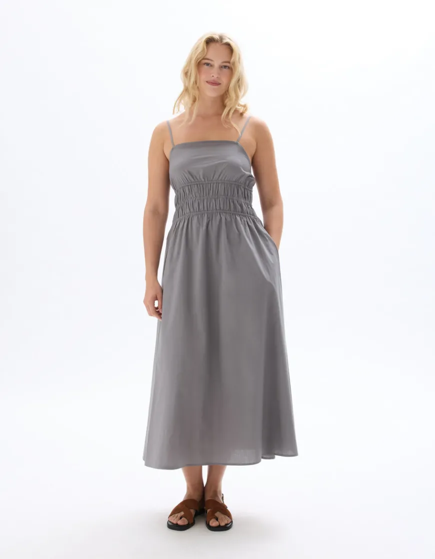 Celio Robe à bretelles cintrée - gris^Femme Robes|Robes