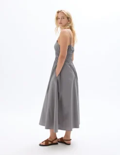 Celio Robe à bretelles cintrée - gris^Femme Robes|Robes