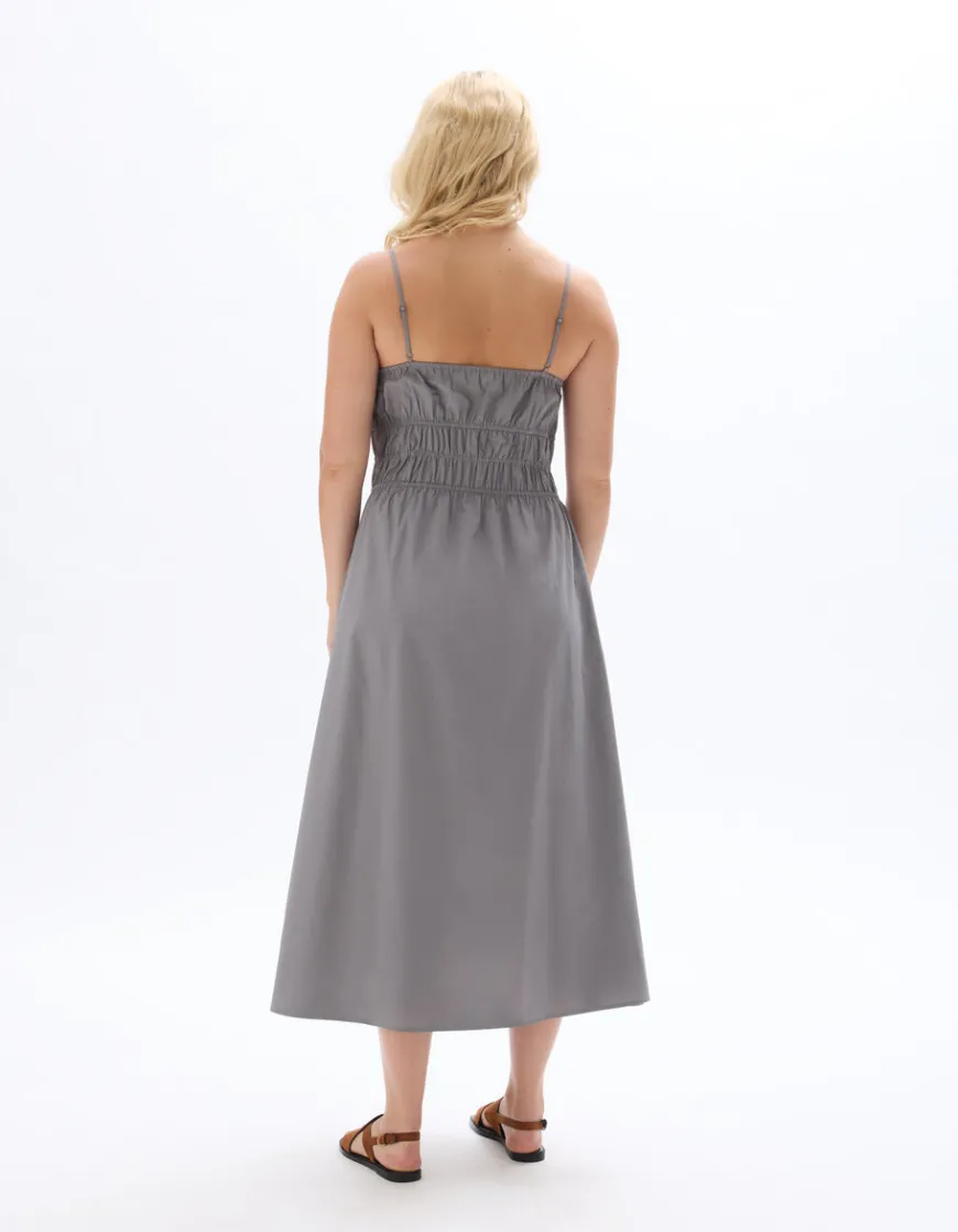 Celio Robe à bretelles cintrée - gris^Femme Robes|Robes