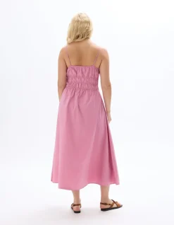 Celio robe à bretelles cintrée - rose^Femme Robes|Robes