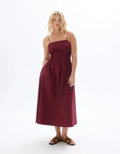 Celio Robe à bretelles cintrée - violet^Femme Robes|Robes