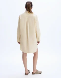 Celio Robe courte à col mao - beige^Femme Robes|Robes