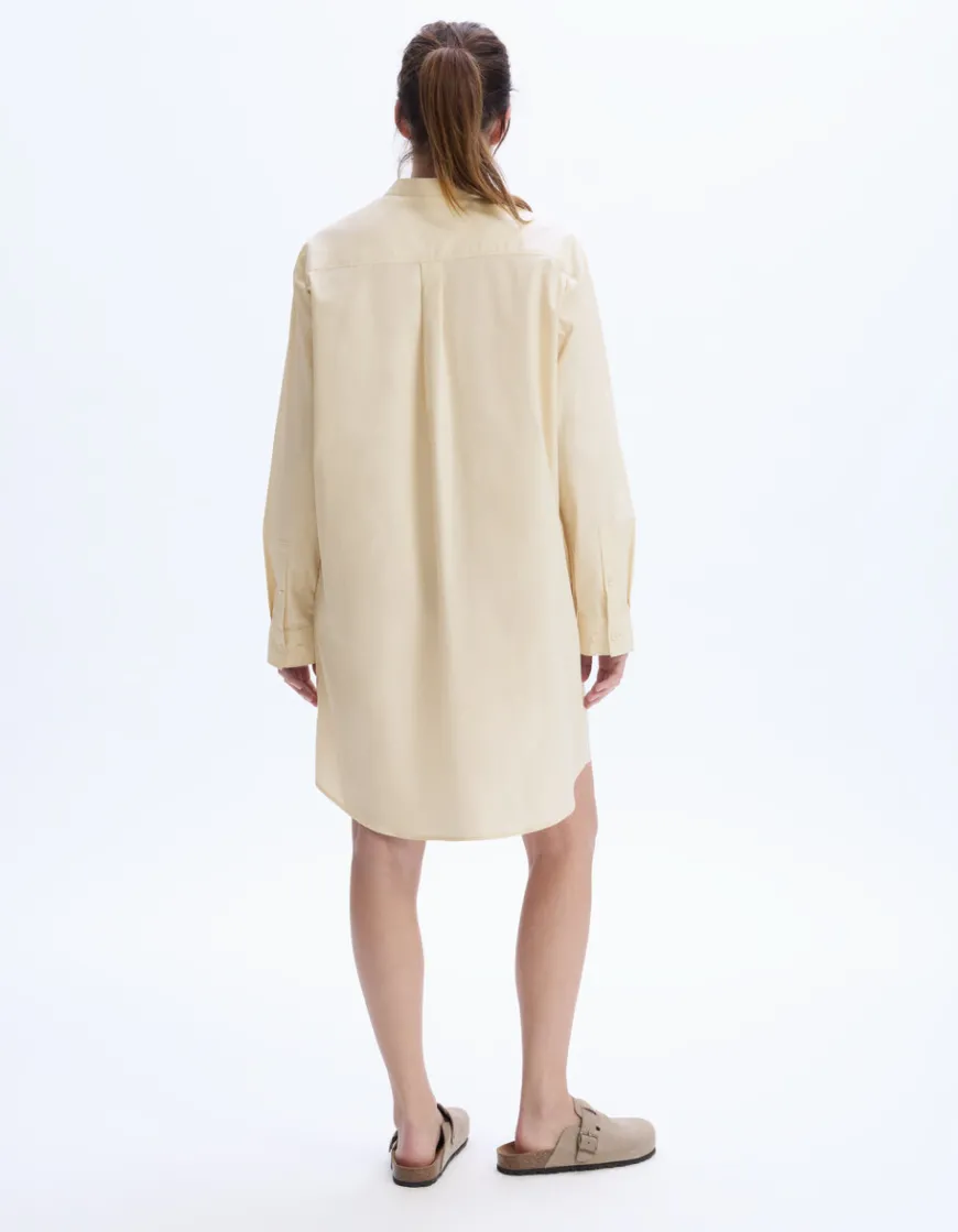 Celio Robe courte à col mao - beige^Femme Robes|Robes