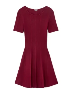 Celio Robe courte à côtes - violette^Femme Robes|Robes