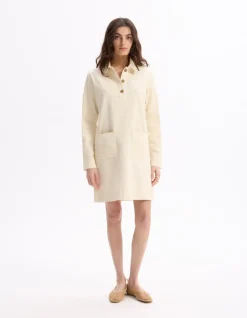 Celio Robe courte en flat - beige^Femme Robes|Robes