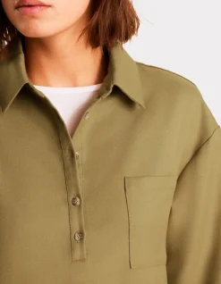 Celio Robe courte à manches longues - vert^Femme Robes|Robes