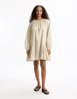 Celio Robe courte à volant - gris^Femme Robes|Robes