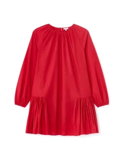 Celio Robe courte à volant - rouge^Femme Robes|Robes