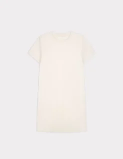 Celio Robe courte en coton - beige^Femme Les Essentiels Aux Meilleurs Prix|Robes