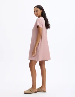 Celio Robe courte en coton - rose^Femme Robes|Robes