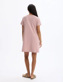 Celio Robe courte en coton - rose^Femme Robes|Robes