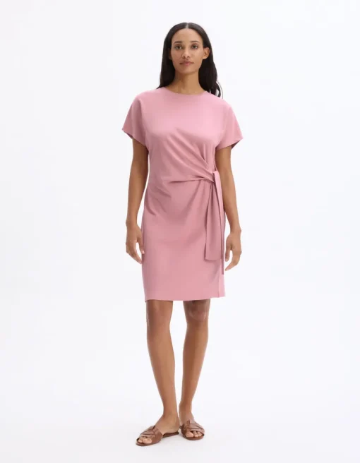 Celio Robe courte nouée en coton - rose^Femme Robes|Robes