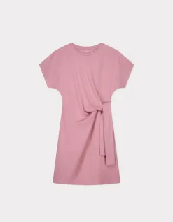 Celio Robe courte nouée en coton - rose^Femme Robes|Robes
