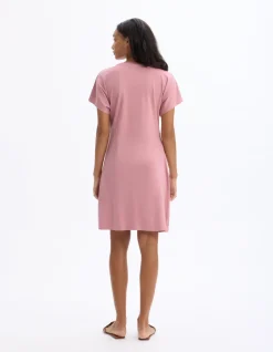 Celio Robe courte nouée en coton - rose^Femme Robes|Robes