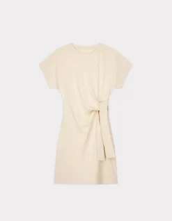 Celio Robe courte nouée en coton - beige^Femme Robes|Robes