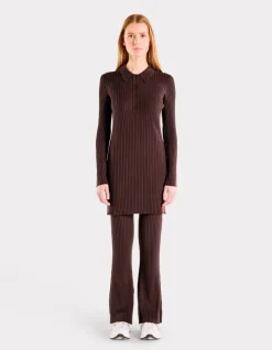 Celio Robe en côtes plates - bordeaux^Femme Les Ensembles|Robes