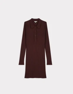 Celio Robe en côtes plates - bordeaux^Femme Les Ensembles|Robes