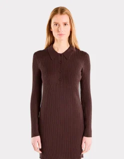 Celio Robe en côtes plates - bordeaux^Femme Les Ensembles|Robes