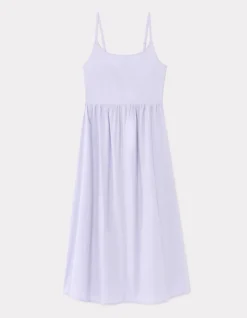 Celio Robe fluide longue à bretelle - violet^Femme Robes|Robes
