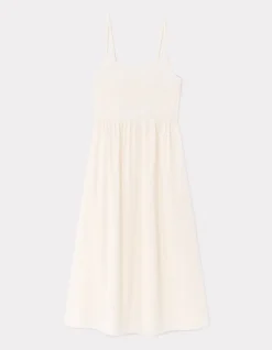 Celio Robe fluide longue à bretelle - beige^Femme Robes|Robes