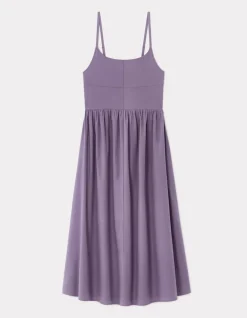 Celio Robe fluide longue à bretelle - violet^Femme Robes|Robes