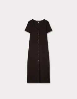 Celio Robe longue côtelée boutonnée -^Femme Robes|Robes
