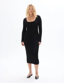 Celio Robe longue côtelée fluide -^Femme Robes|Robes
