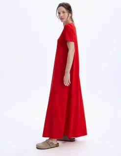 Celio Robe longue en coton -^Femme Robes|Robes