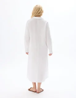 Celio Robe longue en lin -^Femme Robes|Robes