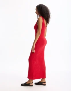 Celio Robe longue en maille crochet -^Femme Robes|Robes