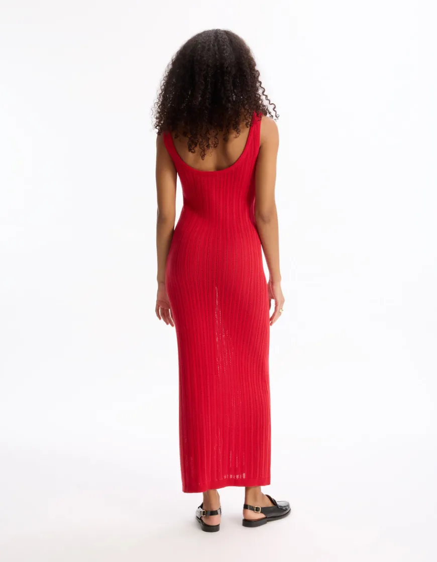 Celio Robe longue en maille crochet -^Femme Robes|Robes