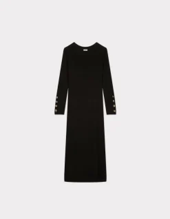 Celio Robe longue en maille côtelée -^Femme Robes|Robes