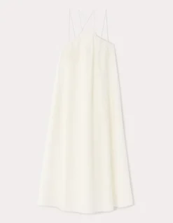 Celio Robe longue fluide à bretelles croisées - beige^Femme Robes|Robes