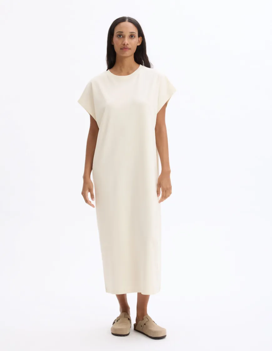 Celio Robe longue sans manches en coton - beige^Femme Les Essentiels Aux Meilleurs Prix|Robes
