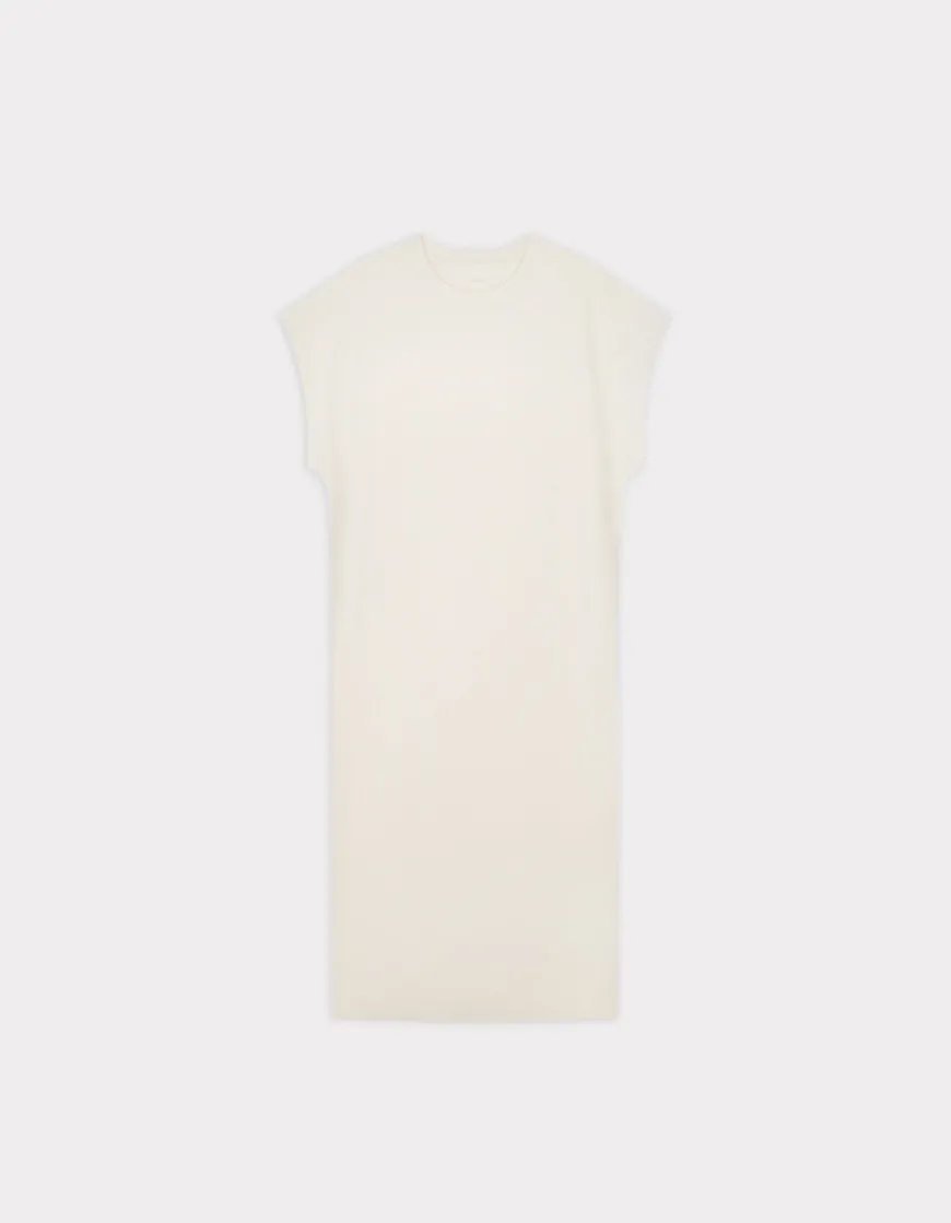 Celio Robe longue sans manches en coton - beige^Femme Les Essentiels Aux Meilleurs Prix|Robes