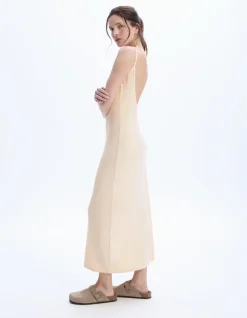 Celio Robe moulante en modal - beige^Femme Loungewear|Les Essentiels Aux Meilleurs Prix