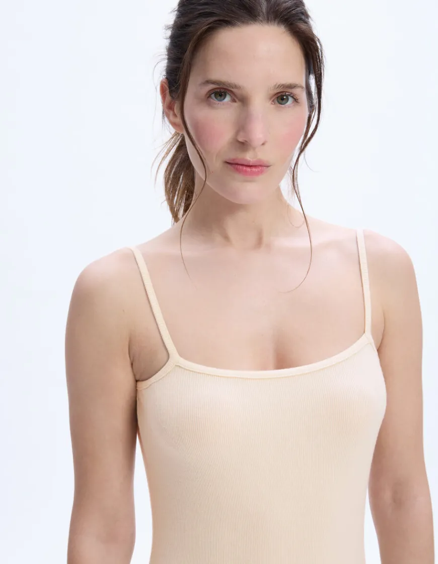 Celio Robe moulante en modal - beige^Femme Loungewear|Les Essentiels Aux Meilleurs Prix