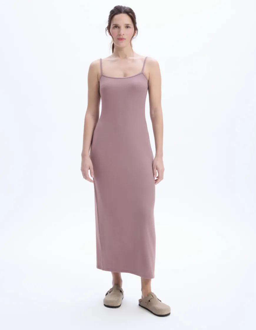 Celio Robe moulante en modal - violet^Femme Loungewear|Les Essentiels Aux Meilleurs Prix