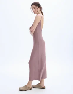 Celio Robe moulante en modal - violet^Femme Loungewear|Les Essentiels Aux Meilleurs Prix
