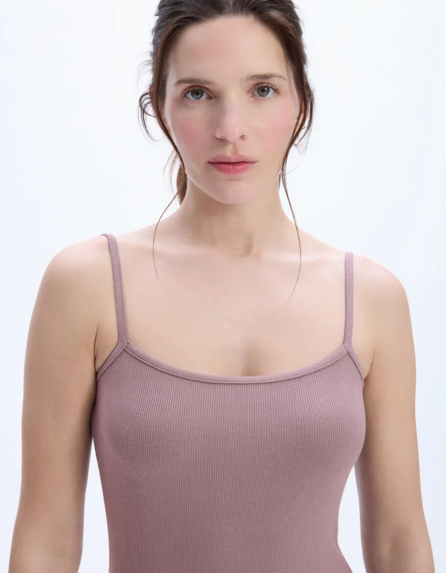Celio Robe moulante en modal - violet^Femme Loungewear|Les Essentiels Aux Meilleurs Prix