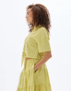 Celio Saint-Tropez - Chemise courte jaune^Femme Les Ensembles