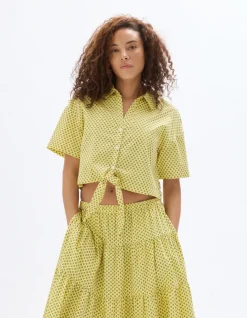 Celio Saint-Tropez - Chemise courte jaune^Femme Les Ensembles