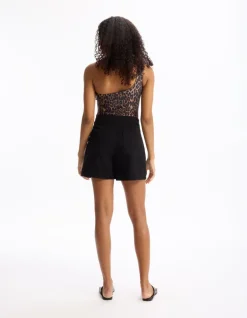 Celio Short à boutons décoratifs -^Femme Les Essentiels Aux Meilleurs Prix|Jupes & Shorts