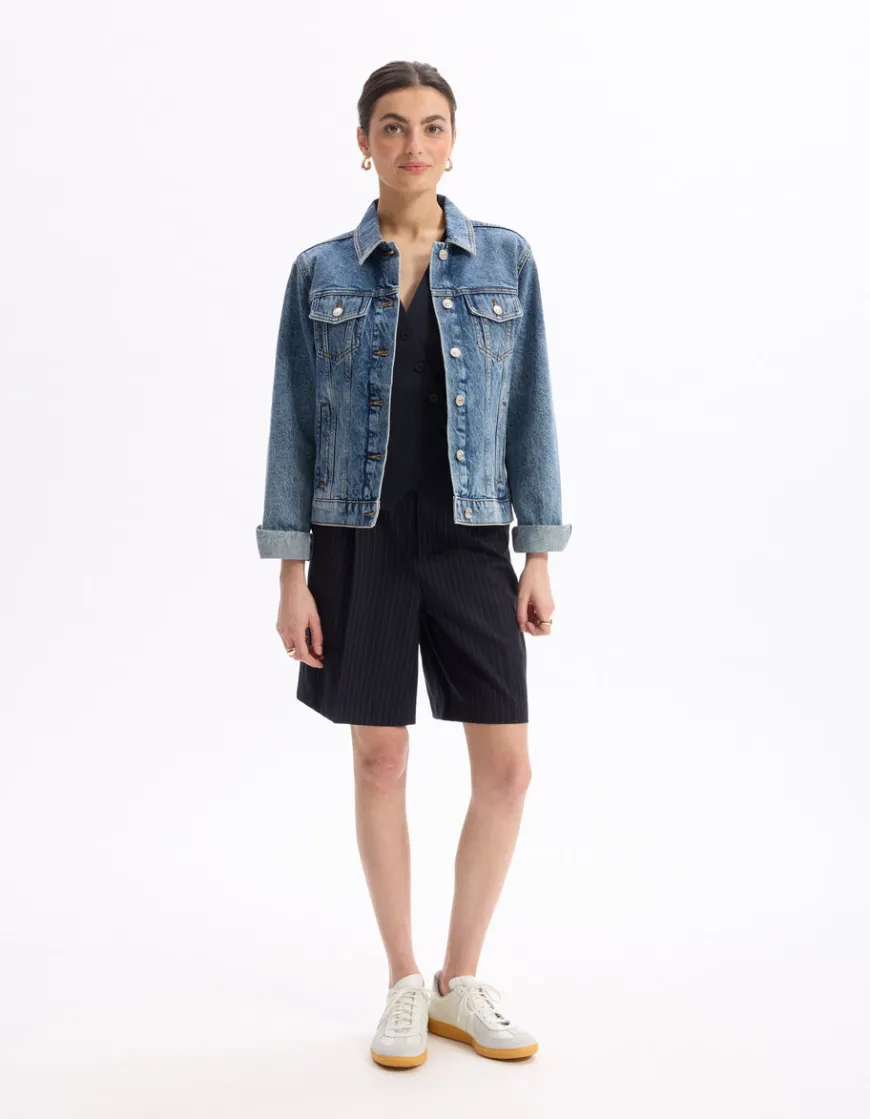 Celio Short droit habillé à rayures -^Femme Les Tailleurs|Jupes & Shorts